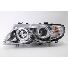 BMW E46 02-05 Chrome Projector Headlamp w Ring
